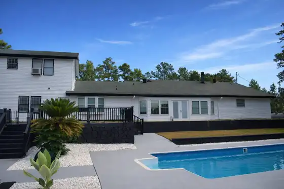 Exterior and pool view of 7010 Highway 50, Dadeville, Alabama